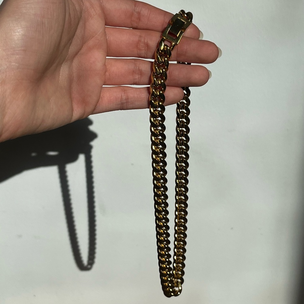 *SOLD* 10mm Gold Cuban Link Chain Necklace
